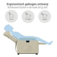 Sta-op-stoel verstelbaar kunstleer crèmekleurig - thumbnail