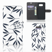 Samsung Galaxy S8 Plus Hoesje Leaves Blue - thumbnail