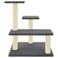 VidaXL Kattenmeubel met sisal krabpalen 61 cm donkergrijs - thumbnail
