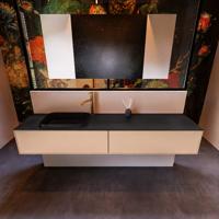 Badkamermeubelset Mondiaz Erin 200 cm met 2 Lades met RIDGE Wastafel Links Urban met 1 kraangat Greeploos Mat Rosee - thumbnail