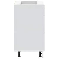 Keuken onderkast Lyon bewerkt hout wit - thumbnail