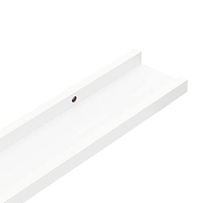 Wandschappen 2 st 115x9x3 cm wit