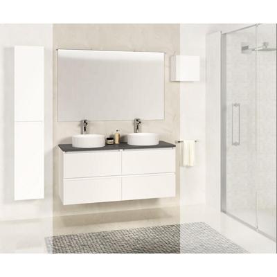 Xellanz Bologna Badmeubel 120cm - Mat Wit met Grijs Blad