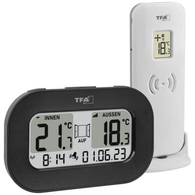 TFA Dostmann Funk-Thermometer COOL@HOME 30.3046.01 Draadloze thermometer digitaal Zwart