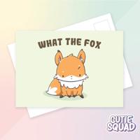 CutieSquad Ansichtkaart - What the fox - thumbnail