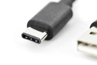 Digitus AK-300154-010-S USB-kabel USB 2.0 USB-C stekker, USB-A stekker 1.00 m Zwart Flexibel - thumbnail