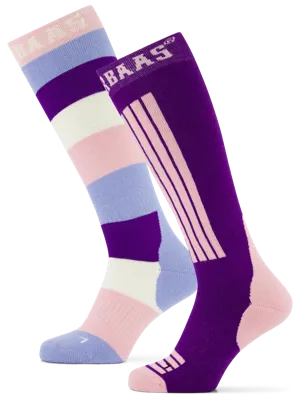Poederbaas Striped Ski Sokken 2-pack Poederbaas Striped Ski Sokken 2-pack