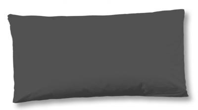 HIP Kussensloop "uni dessin" - Antraciet - (40x80 cm) - Katoen Satijn