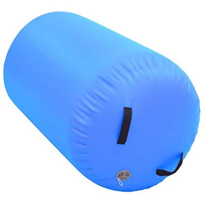 Gymnastiekrol met pomp opblaasbaar 100x60 cm PVC blauw - thumbnail