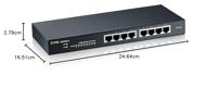 Zyxel GS1900-8 Managed L2 Gigabit Ethernet (10/100/1000) Zwart - thumbnail