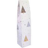 Fleszak | 9.5x41x9.5cm | Under The Stars | papier + PP | wit/goud/zilver | 200 stuks - thumbnail