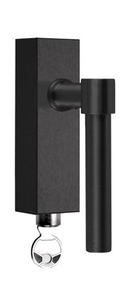 Formani Piet Boon ONE PBL15-DKLOCK draaikiepgarnituur afsluitbaar - PVD mat zwart