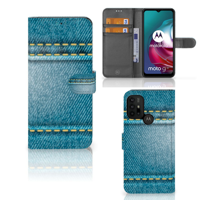 Motorola Moto G10 | G20 | G30 | Wallet Case | met Pasjes | Jeans - thumbnail