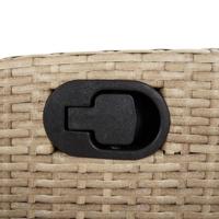 9-delige Tuinset met kussens poly rattan beige - thumbnail