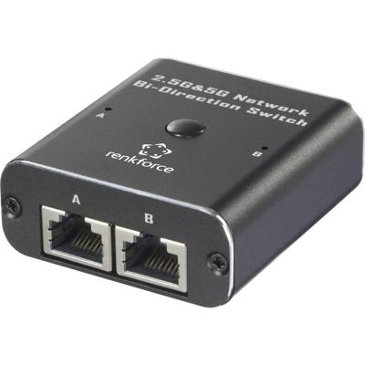 Renkforce RF-EW-700 Netwerk switch RJ45 2 poorten 5 GBit/s USB-stroomverzorging Renkforce RF-EW-700 Netwerk switch RJ45 2 poorten 5 GBit/s USB-stroomverzorging