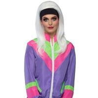 Pruik Retro Babe met Zwarte Hoofdband - thumbnail