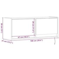 Tv-wandmeubel met LED-verlichting 100x31x35 cm grijs sonoma - thumbnail