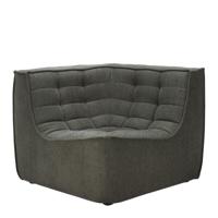 Ethnicraft Modulaire Bank 'N701' Eco, 90° Vierkant Hoekelement, kleur Moss - thumbnail