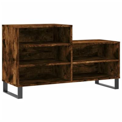Schoenenkast 102x36x60 cm bewerkt hout gerookt eikenkleurig - thumbnail