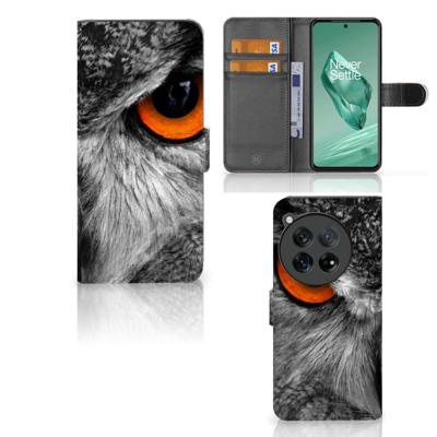 OnePlus 12 | Telefoonhoesje | Met pasjeshouder | Uil