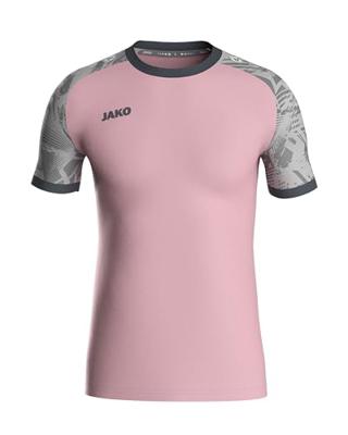 JAKO 4224 Shirt Iconic Km - Dusky Pink/Zachtgrijs/Antra Light - S