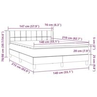 Boxspring met matras fluweel roze 140x210 cm - thumbnail
