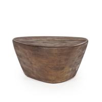 Eleonora Salontafel 'Mila' Organisch, Mangohout, 70 x 53cm, kleur Bruin - thumbnail