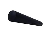 Trapleuning blind zwart rond 45 mm 200 cm - thumbnail