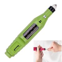 1 set Power Professional elektrische manicure machine pen pedicure nagel bestand nagel gereedschap 6 bits boor nagel boor machine (EU groen) - thumbnail