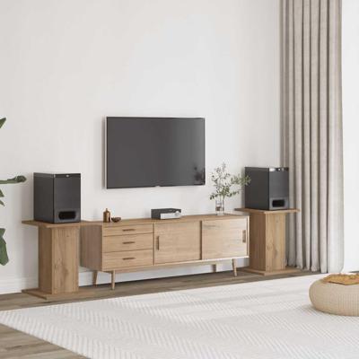 VidaXL Speakerstandaards 2 st 30x30x40 cm hout artisanaal eikenkleurig VidaXL Speakerstandaards 2 st 30x30x40 cm hout artisanaal eikenkleurig