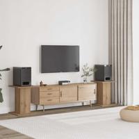 VidaXL Speakerstandaards 2 st 30x30x40 cm hout artisanaal eikenkleurig - thumbnail