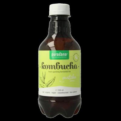 Purasana Kombucha matcha vegan bio 330 Milliliter Purasana Kombucha matcha vegan bio 330 Milliliter