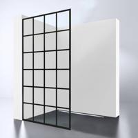 Best Design Inloopdouche Black Screen cm 10 mm Nano - Black Screen 90x200 cm - thumbnail