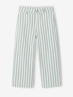 Gestreept broek voor meisjes saliegroen - thumbnail