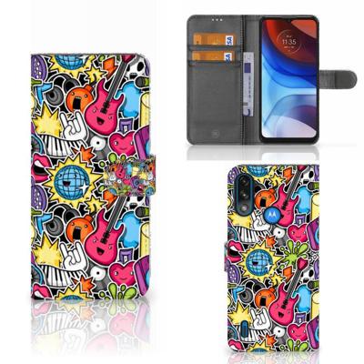 Motorola Moto E7i Power | E7 Power | Wallet Case | met Pasjes | Punk Rock Motorola Moto E7i Power | E7 Power | Wallet Case | met Pasjes | Punk Rock