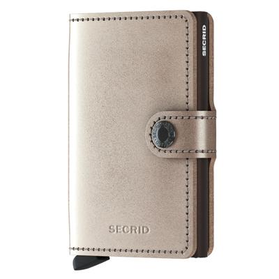 Secrid Miniwallet Portemonnee Metallic champagne & brown Dames portemonnee