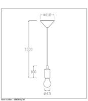 Lucide FIX - Hanglamp - Ø 10 cm - 1xE27 - Zwart - thumbnail