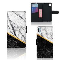 Xiaomi Redmi 7A | Bookcase | Marmer Wit Zwart - Origineel Cadeau Man - thumbnail