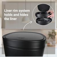 Afvalbak desq touch 50 liter rvs zwart - thumbnail