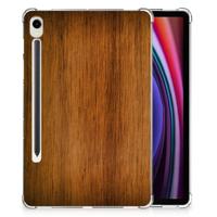 Samsung Galaxy Tab S9 Silicone Tablet Hoes Donker Hout - thumbnail