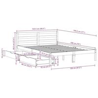 Bedframe zonder matras massief grenenhout wit 120x190 cm - thumbnail