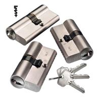 DOM Plura gelijksluitende combinatieset à 3 cilinders SKG2 2x30-30mm en 1x30-35mmm - thumbnail