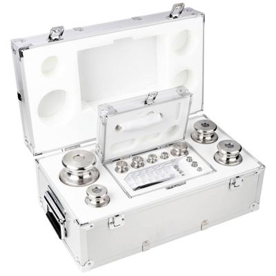Kern 354086 Gewichtenset 354-086, OIML-klasse M2, nominale waarde 1 g - 5 kg, knop, roestvrij staal fijngedraaid, in aluminium etui