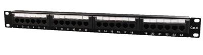 Cat6 24-poorts patchpanel met kabelorganizer Cat6 24-poorts patchpanel met kabelorganizer
