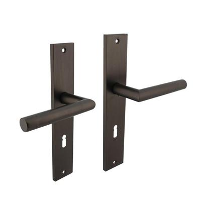 Deurkruk Bastian op langschild 245x45mm sleutelgat 72mm antraciet-grijs