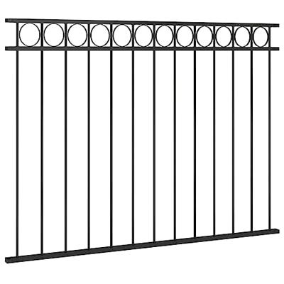 Schuttingpaneel staal 1,7x1,2 m zwart Schuttingpaneel staal 1,7x1,2 m zwart