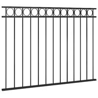 Schuttingpaneel staal 1,7x1,2 m zwart - thumbnail