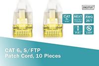 Digitus DK-1644-A-050-10 RJ45 Netwerkkabel, patchkabel CAT 6A S/FTP 5.00 m Grijs 1 stuk(s) - thumbnail