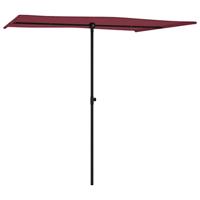 Parasol met aluminium paal 2x1,5 m bordeauxrood - thumbnail