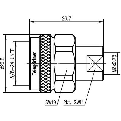 Telegärtner 100024187 100024187 N-adapter N-stekker - FME-stekker 1 stuk(s)